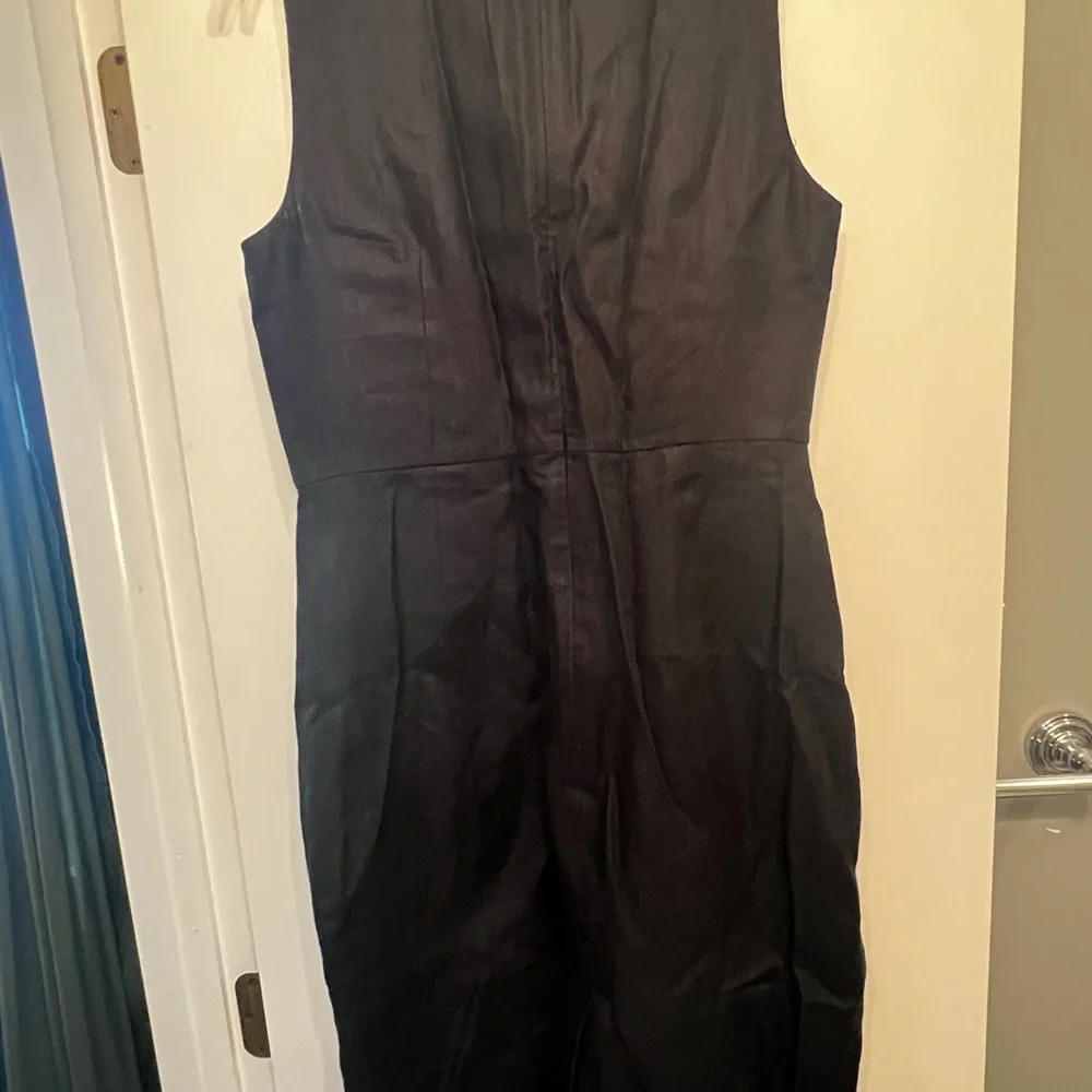 J. Crew Black Midi Dress with Bow Detail - Picture 2 of 6